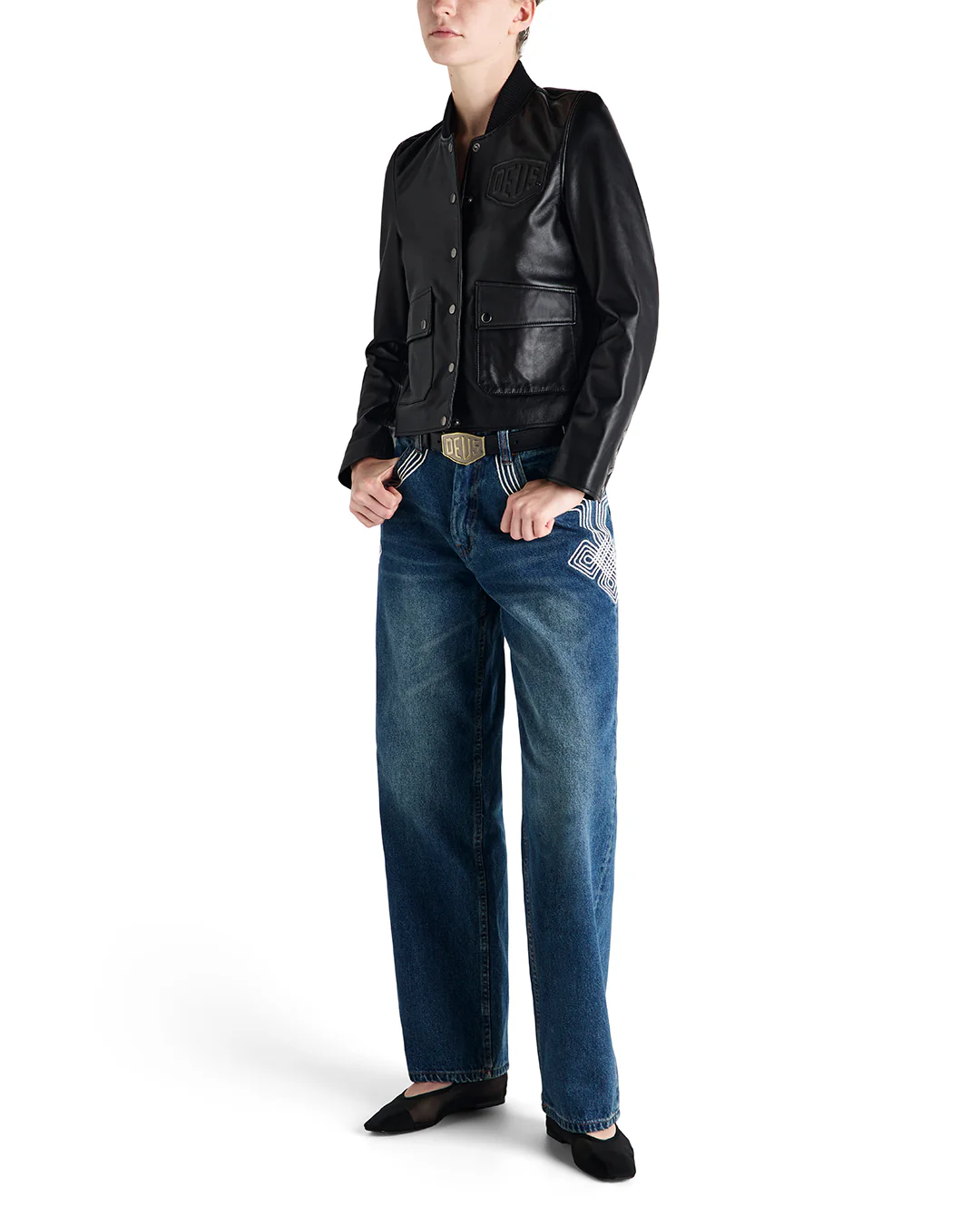 Norton Leather Jacket - Black - Image 5