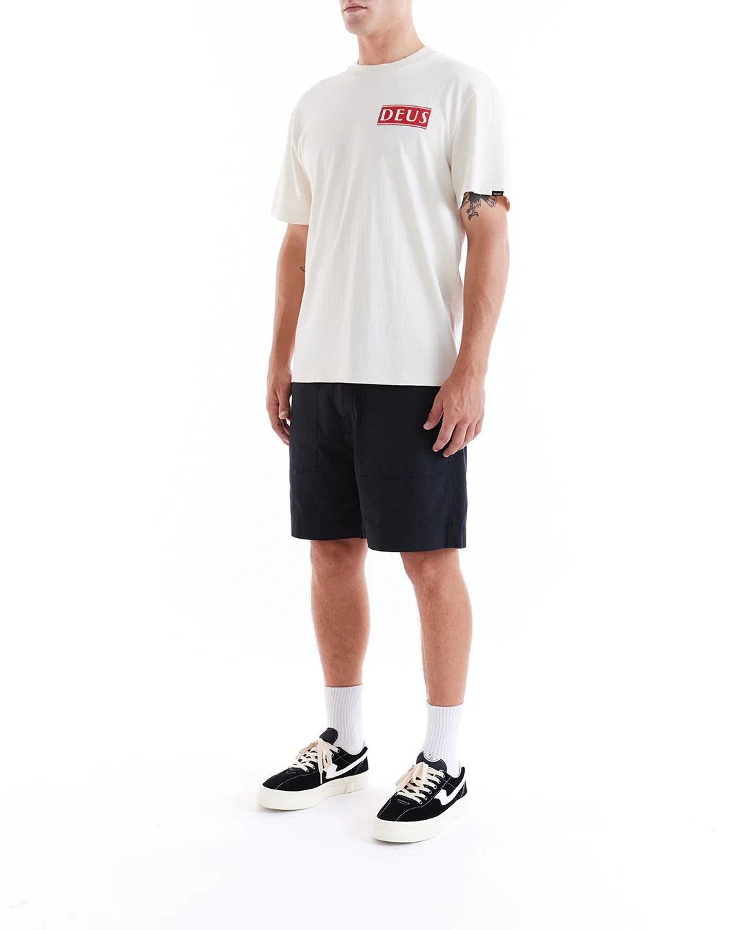 Poplin Harris Fatigue Short - Black - Image 5