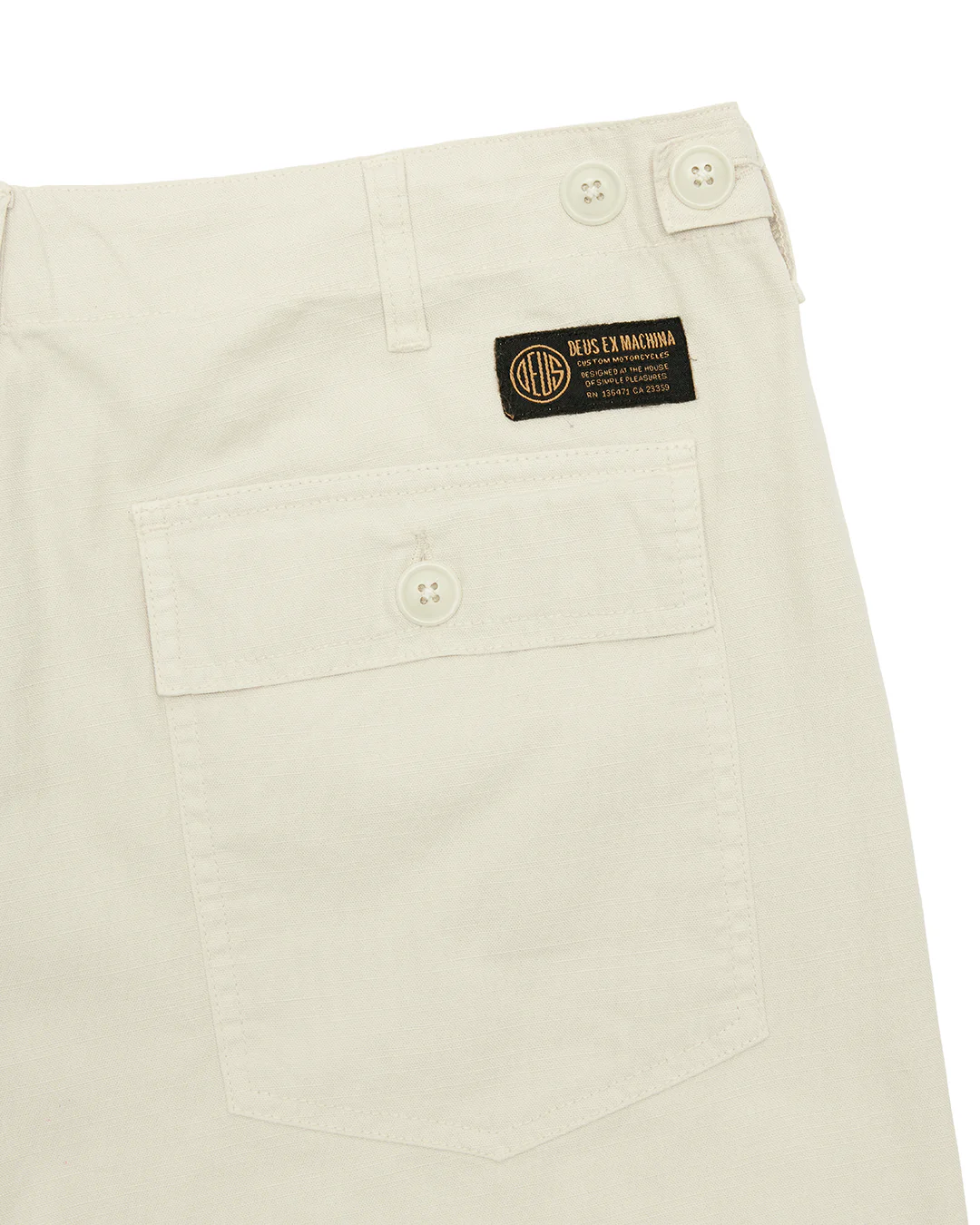 Poplin Harris Fatigue Short - Dirty White - Image 8