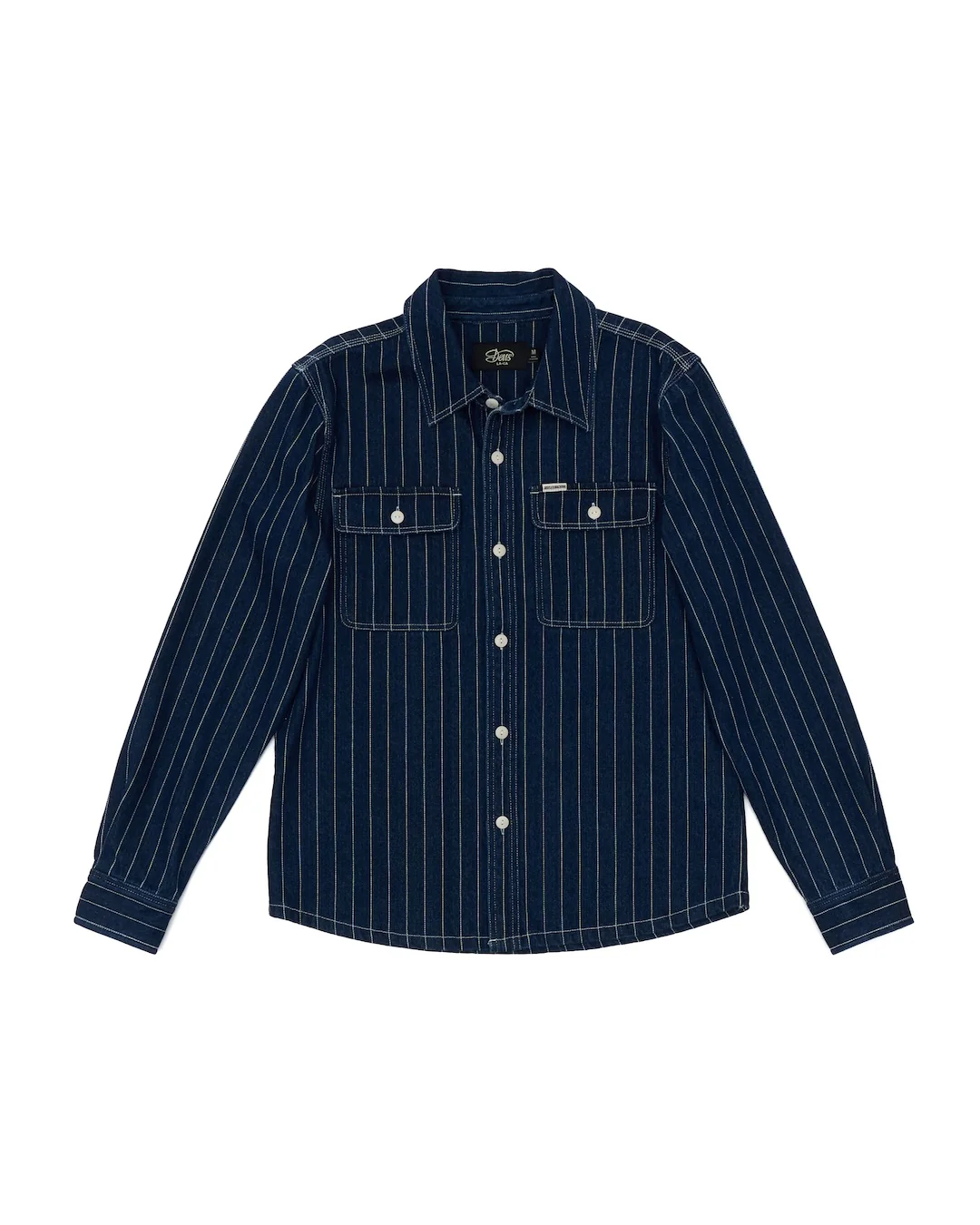 Vacay Stripe Denim Shirt - Indigo - Image 5