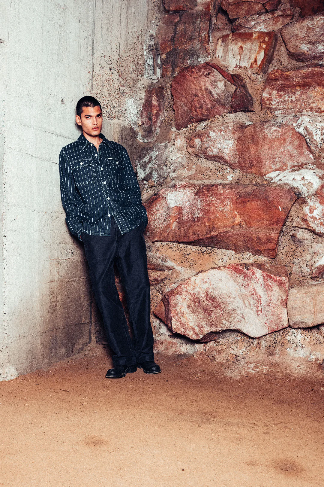 Vacay Stripe Denim Shirt - Indigo - Image 7