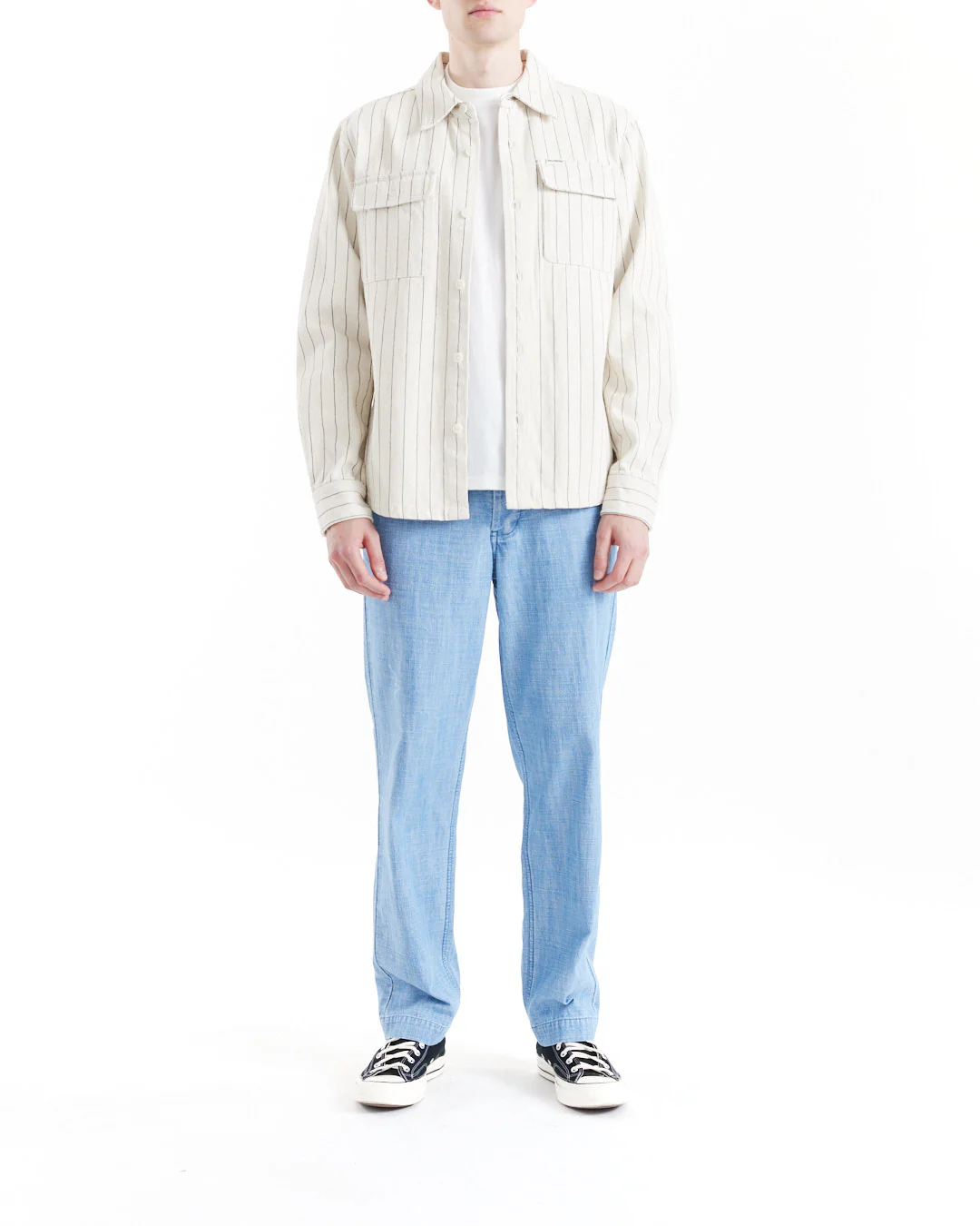 Vacay Stripe Denim Shirt - Natural - Image 3